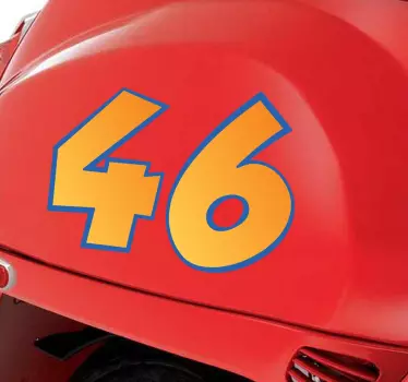 Sticker moto chiffres - TenStickers