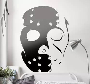Sticker cinéma tv et jeux vidéo masque d'horreur iconique - TenStickers