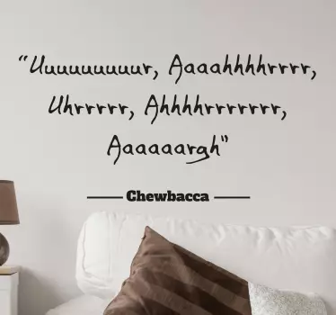 Sticker citation Chewbacca - TenStickers