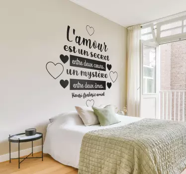 Sticker citation amour secret - TenStickers