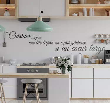 Sticker cuisine esprit cœur - TenStickers