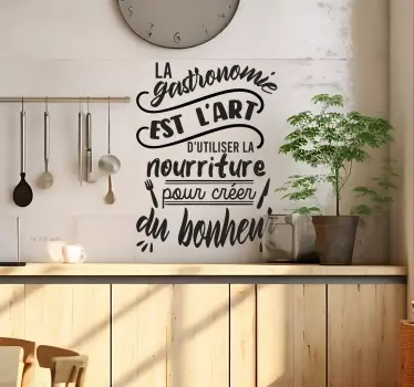 Sticker cuisine citation la gastronomie est un art - TenStickers