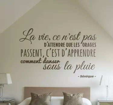 Sticker mural citation La vie Sénèque - TenStickers