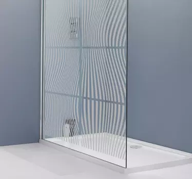 Sticker paroi de douche salle de bain ondulations - TenStickers