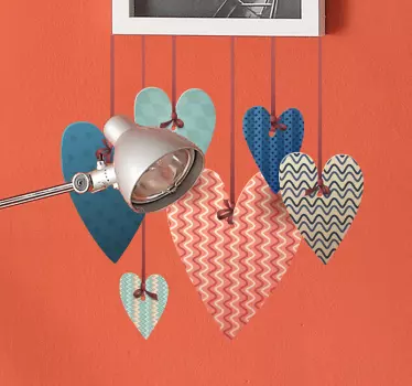 Sticker coeurs pastel - TenStickers