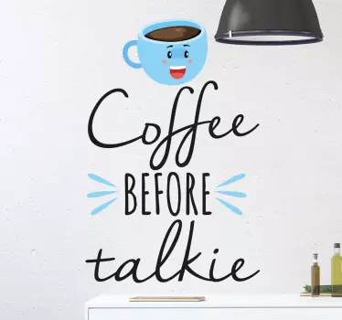 Sticker cuisine Coffee before talkie - TenStickers