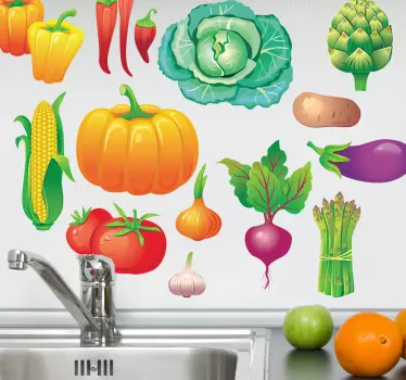 Sticker collection légumes - TenStickers