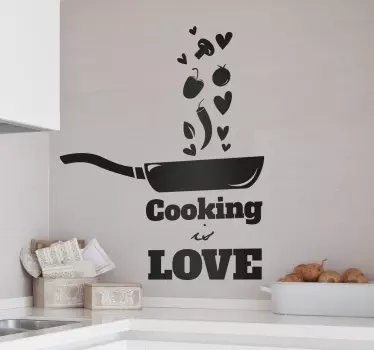 Sticker cuisine cooking is love - TenStickers