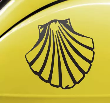 Sticker moto coquillage Saint-Jacques de Compostelle - TenStickers