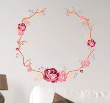 sticker couronne florale - TenStickers