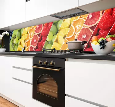 Autocollant crédence avec des motifs de fruits - TenStickers