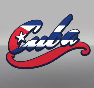 Sticker Cuba couleurs drapeau - TenStickers
