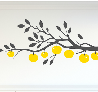 Sticker cuisine arbre aux fruits jaunes - TenStickers