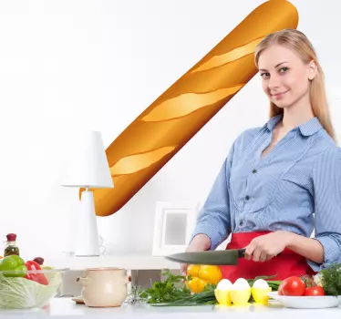 Sticker cuisine baguette de pain - TenStickers