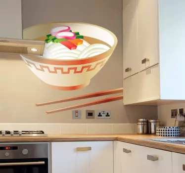 Sticker cuisine bol nourriture chinoise - TenStickers
