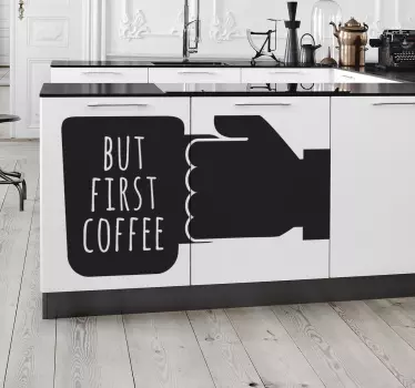 Sticker cuisine but first coffee - TenStickers