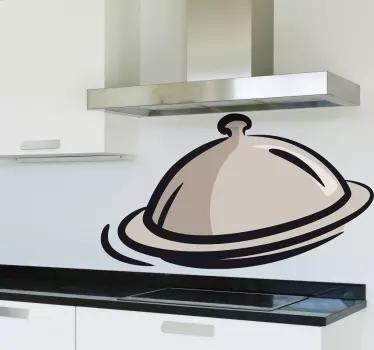 Sticker cuisine cloche de repas - TenStickers