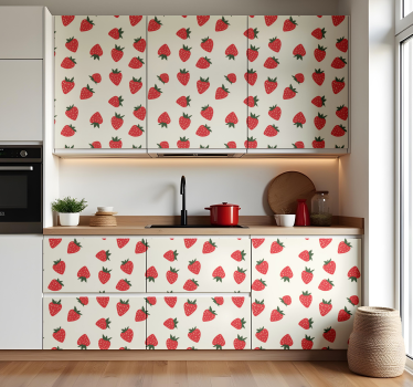 Sticker cuisine conception de fruits de cerise - TenStickers