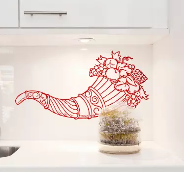 Sticker cuisine corne d'abondance - TenStickers