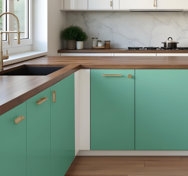 Sticker cuisine design aux tons verts brillants - TenStickers