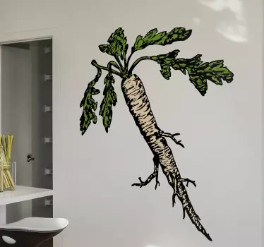 Sticker cuisine dessin carotte - TenStickers