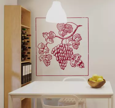 Sticker cuisine grappe de raisins - TenStickers