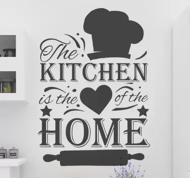 Sticker cuisine le cœur de la maison - TenStickers