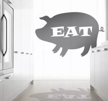 Sticker cuisine manger cochon - TenStickers