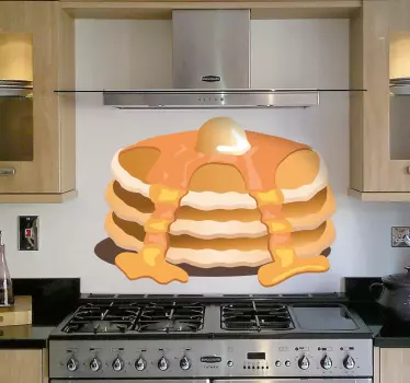Sticker cuisine pancakes gourmands - TenStickers