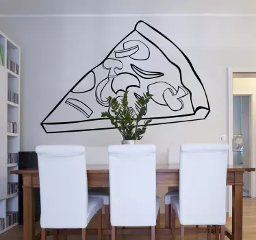 Sticker cuisine part de pizza - TenStickers
