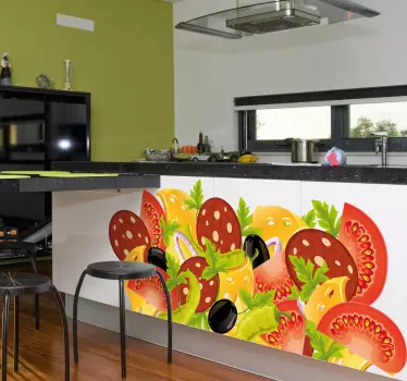 Sticker cuisine salade gourmande - TenStickers