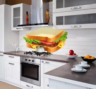 Sticker cuisine sandwich crudité - TenStickers