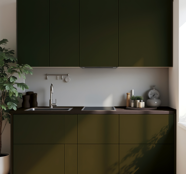 Sticker cuisine vert olive foncé - TenStickers