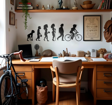 Sticker cyclisme l'évolution des femmes - TenStickers