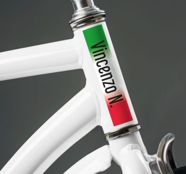 Sticker cyclisme nom personnalisé giro - TenStickers