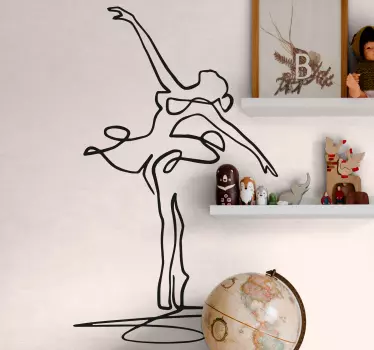 Sticker danseuse pose de danse élégante - TenStickers