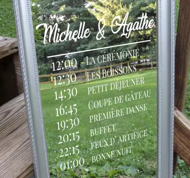 Sticker de mariage texte personnalisable - TenStickers