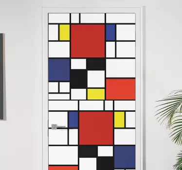 Sticker porte blocs de couleurs abstraits - TenStickers