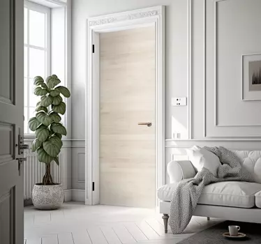 Sticker porte bois clair - TenStickers