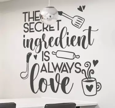 Sticker Maison ustensiles cuisine et l'ingrédient secret - TenStickers
