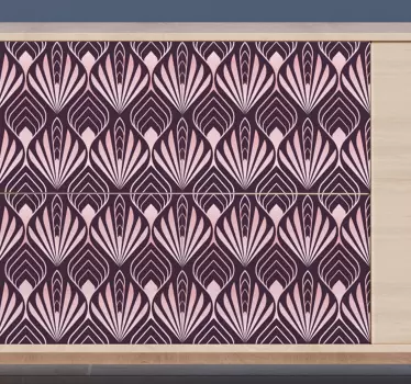 Sticker Deco Meuble Formes abstraites de palmier de rose - TenStickers