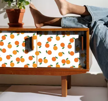 Sticker Meuble Oranges élégantes - TenStickers