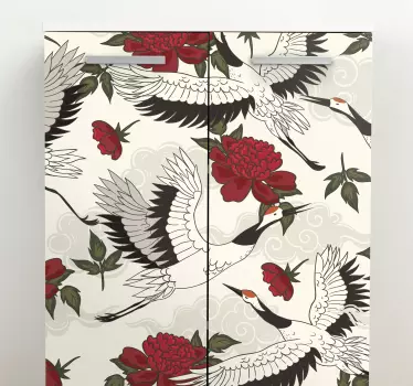 Sticker Deco Meuble sticker d'oiseau aux tons de terre apaisants - TenStickers