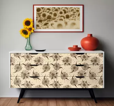 Sticker Meuble Vieux tournesol - TenStickers