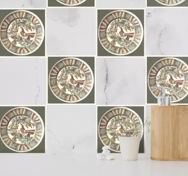 Sticker déco motif ornemental circulaire - TenStickers