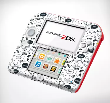 Sticker déco nintendo 2DS chien - TenStickers