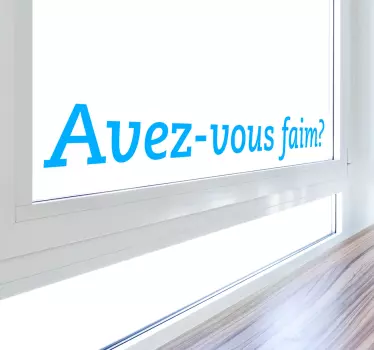 Sticker décoratif avez vous faim - TenStickers