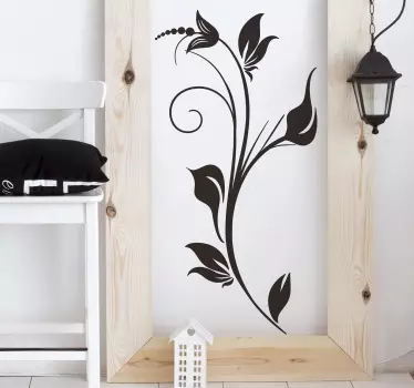 Sticker fleurs monochrome - TenStickers