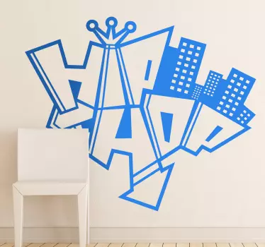 Sticker décoratif grafitti hip hop - TenStickers