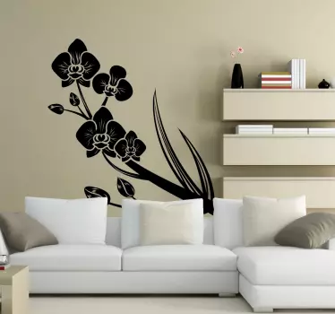 Sticker décoratif orchidée fleur - TenStickers